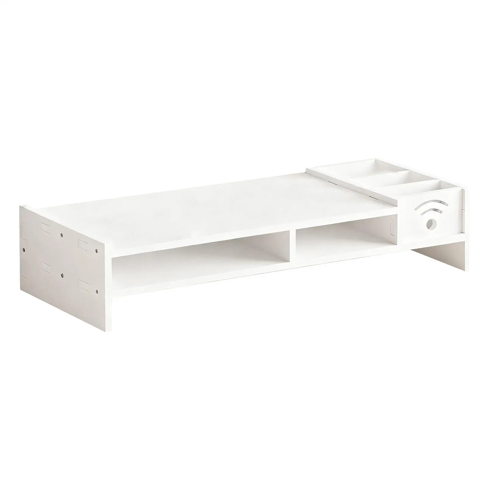 

Настольная подставка для монитора, 2-уровневая настольная полка, высота 4,3 дюйма, подставка для компьютерного монитора с органайзером для хранения для дома, ноутбука, ПК, ТВ, работы