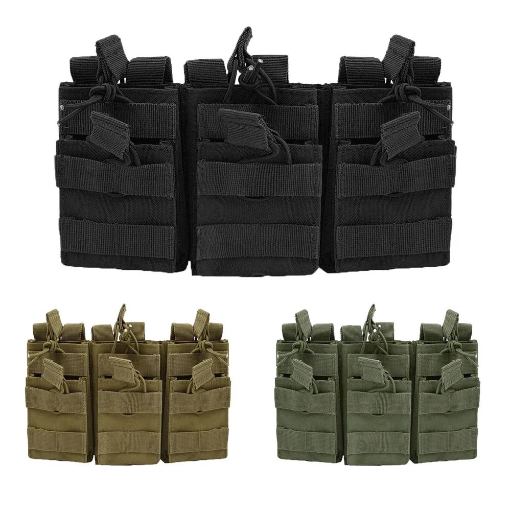 Trio Magazine Pouch Molle Vest Accessory Organizer 1000D Nylon Multifunctional Hunting Ammo Pouch Hunting Supplies