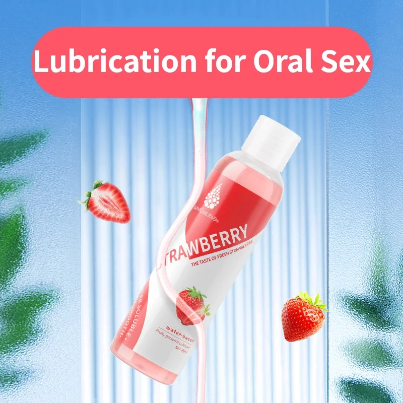 200ML Fruity Flavor Lubricant Water Based Lubricant Gel for Adults Anal Vagina Sex Couple Lube Lickable Lube Oil for Oral Sex