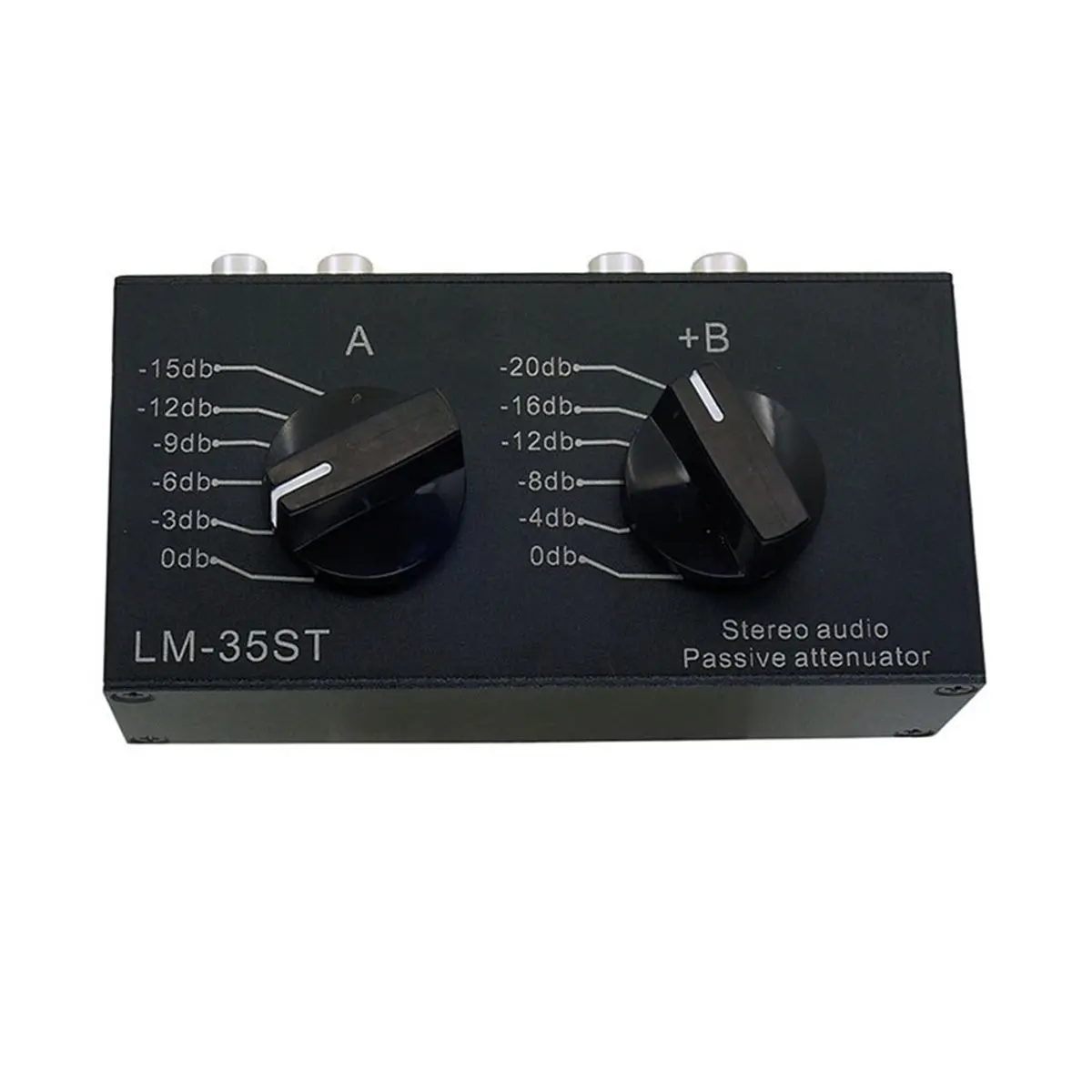 Passive Stereo Audio Attenuator Dual Channel Volume Preamp Level Attenuator Lossless Adjustable Combination Attenuator