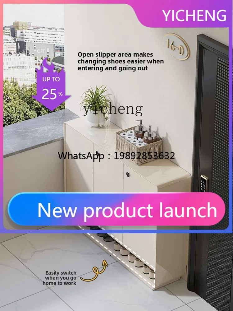 

door with lock shoe cabinet, household door corridor shoe cabinet, large capacity multi-layer oversized door cabinet