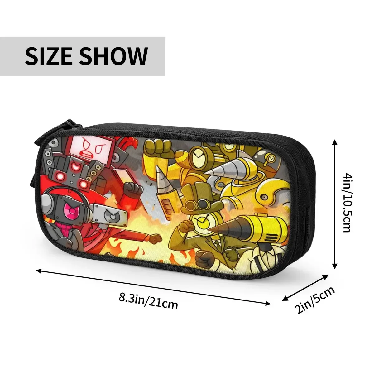 Meme Skibidi Toilet Cartoon Pencil Case TV Pencil Box Pen Holder for Student Big Capacity Pencil Bags Students School Stationery