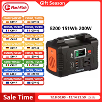 FF Flashfish E200 Portable Power Station 200W 151WH Battery AC DC Solar Generator Outdoor Fast Charging Charge For Travel