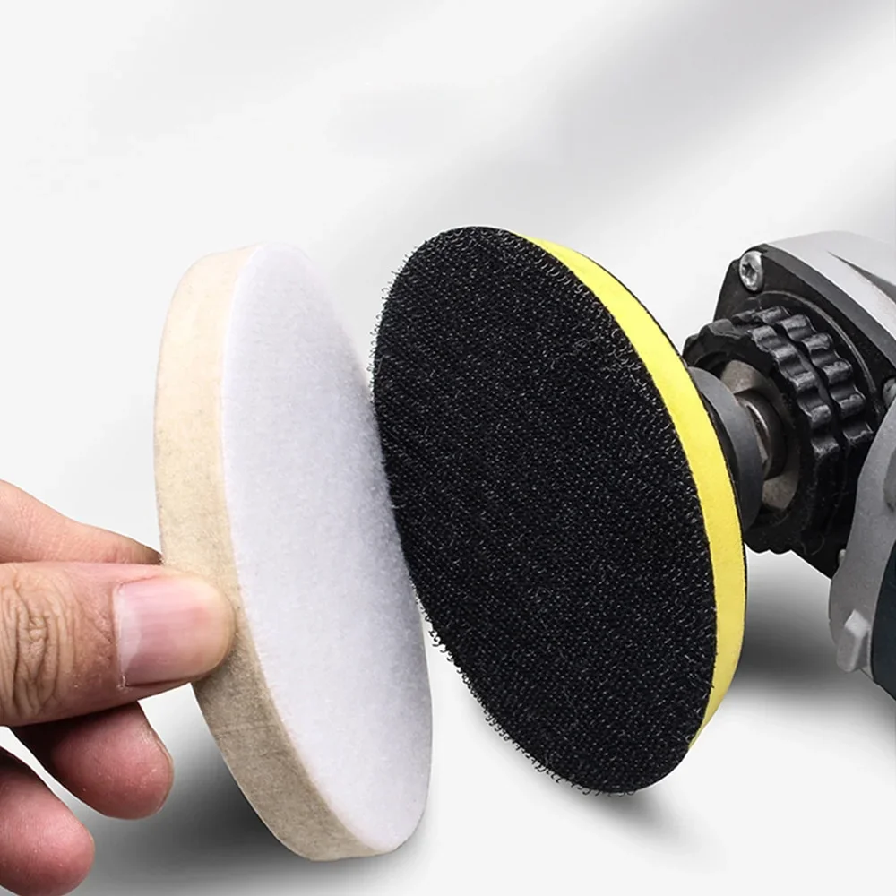 Wool Felt Polishing Pad Set - 75mm to 180mm Sizes, for M10 & M14 Wheels, Ideal for Glass and Stainless Steel Scratch Repair