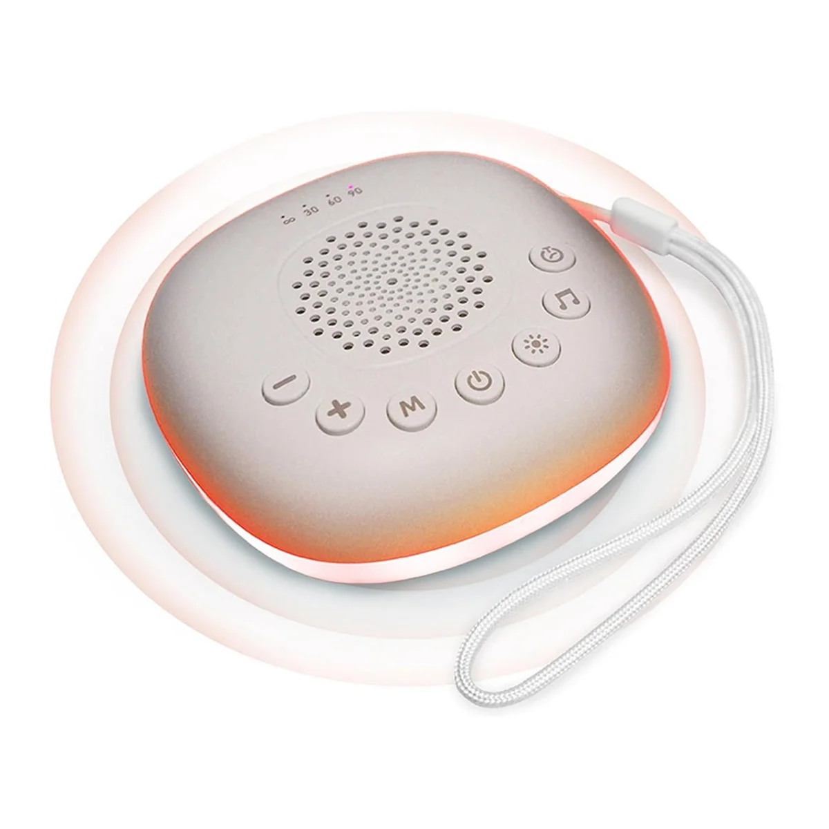 White Noise Machine Portable Serenity Sound Machine with 20 Relaxing Sounds & RGB LED Lights for Babies Adult Relax