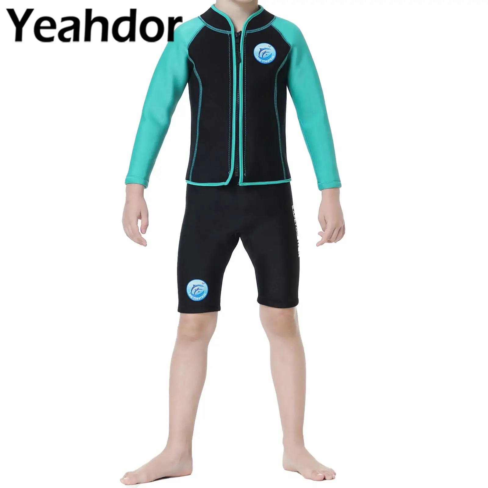 

Неопреновый гидрокостюм 2,5 мм для мальчиков и девочек, комплект для плавания с длинными рукавами, купальный костюм, комплект для подводного плавания, купальные костюмы для плавания, дайвинга