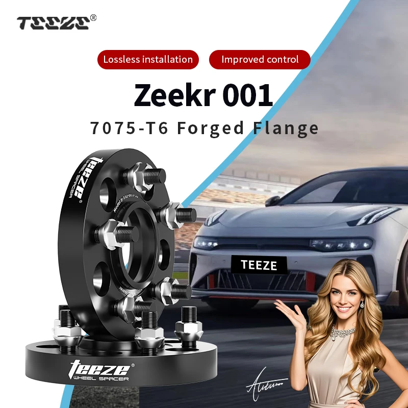 

Teeze 2/4pcs 5x108 CB 63.4 M14 x 1.5 Hub Centric Black Forged wheel spacer For Zeekr 001 Flange Plate 15/20/25/30/35mm