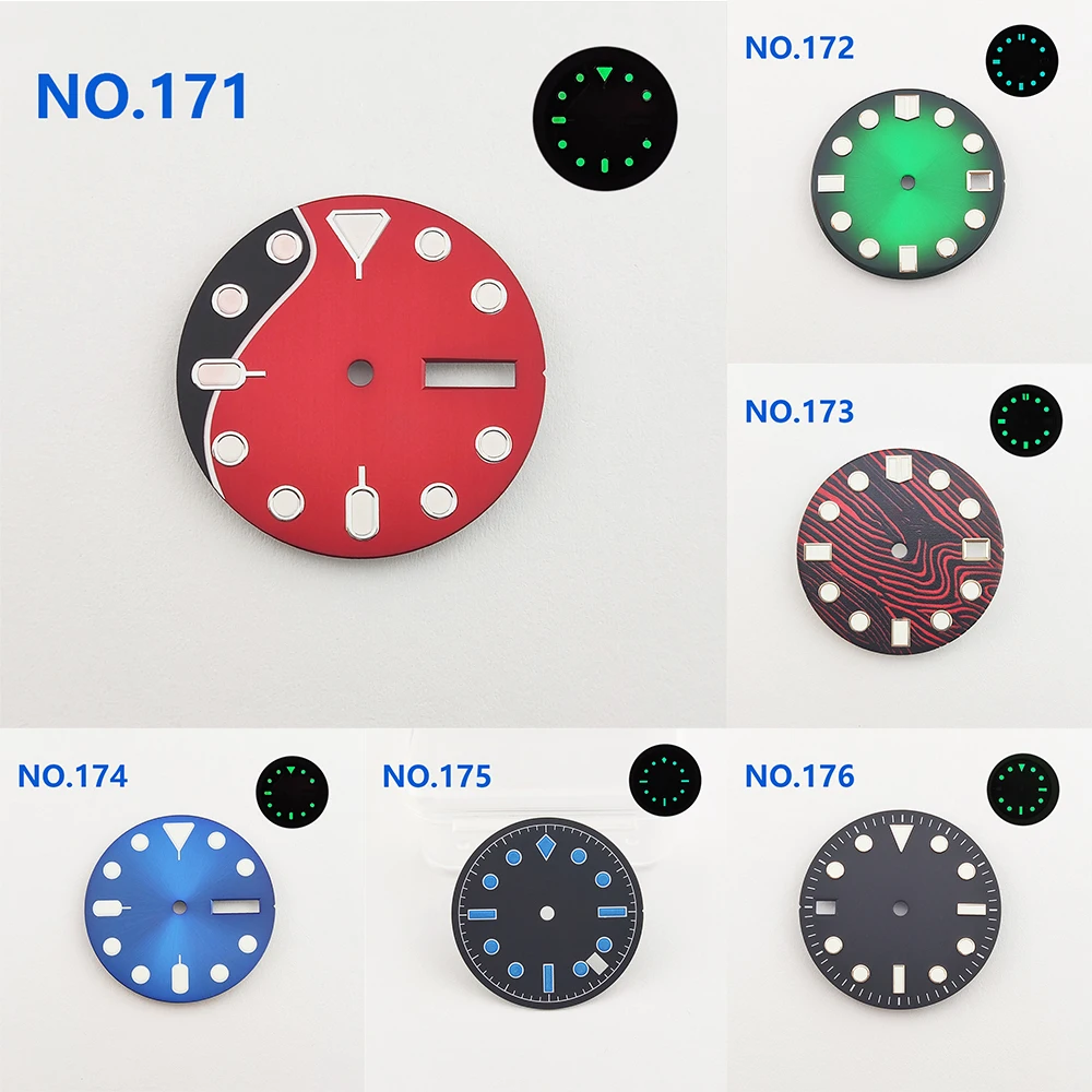 Watch Dial 28.5mm/29mm nh35 dial Luminous Watch Sterile Dial Watch Accessories Suitable for NH35 Movement Customizeable logo