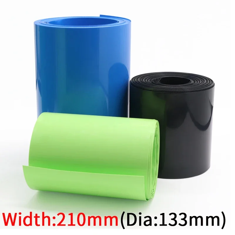 Width 210mm PVC Heat Shrink Tube Dia 133mm Lithium Battery Insulated Film Wrap Protection Case Pack Wire Cable Sleeve