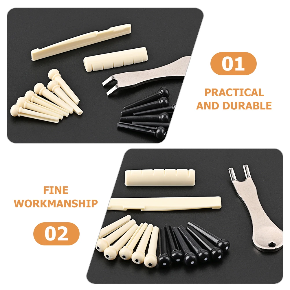 

Accessories Pillow String Set Tuning Pegs Acoustic Guitar Metal Bridge Pin Puller