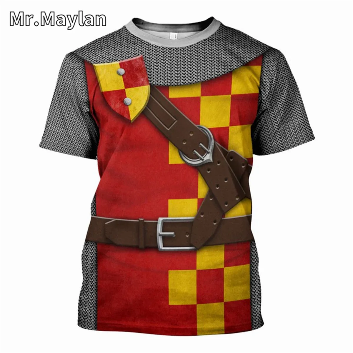 Medieval Knights Armor Cosplay Costume Tshirt 3D Men T shirt Vintage Fashion Short Sleeve Shirt Summer Streetwear Unisex Tee-012