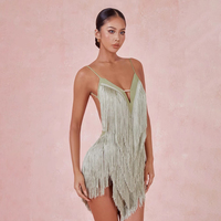 Sleeveless Back Fully Tassel Female Latin Dance Dress for Women Performance Belly Modern Dancing Dresses NY60 2420