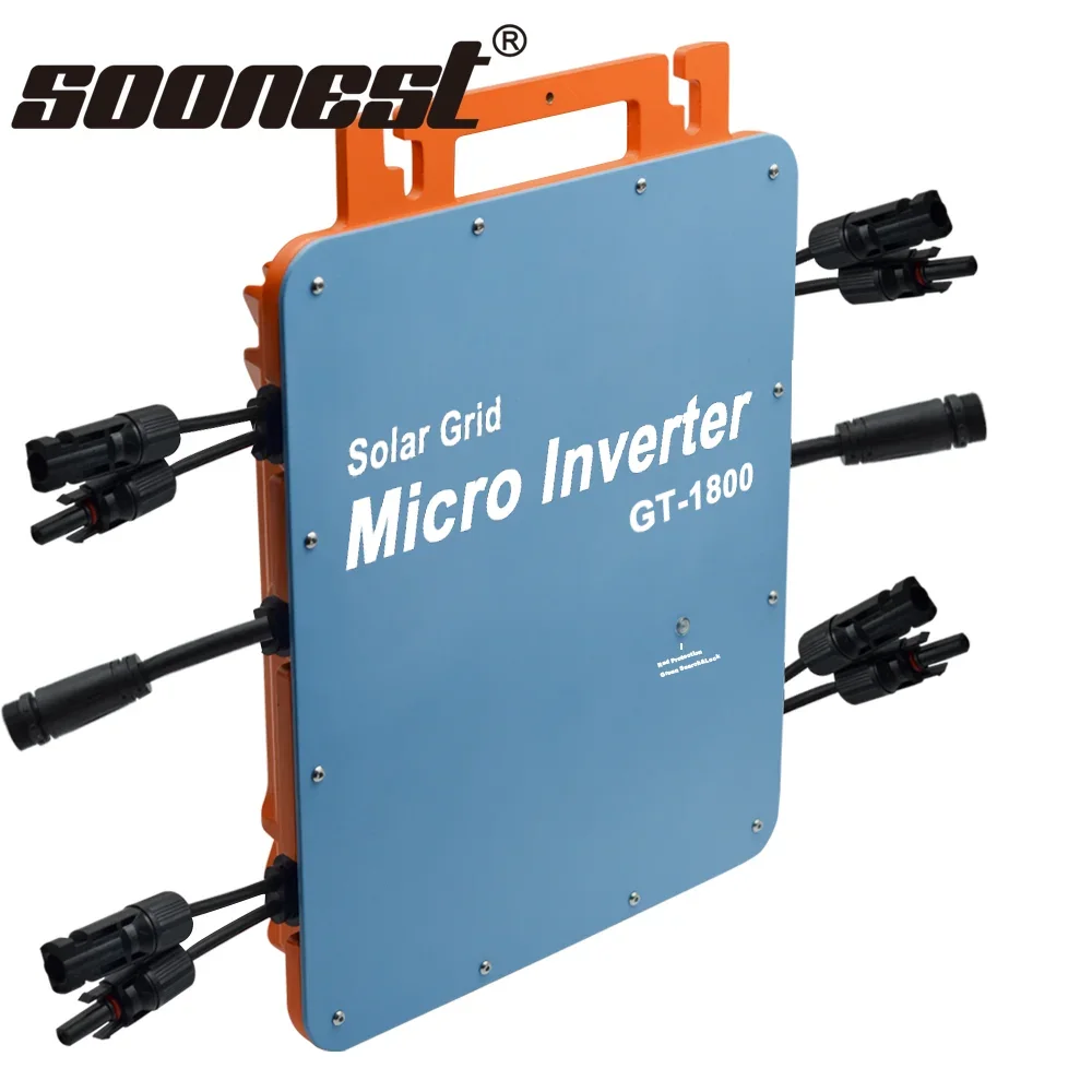 2026 Smart 1800W On Grid Tie Solar Micro Inverter Wifi Communication Mppt Pure Sine Wave Nep Bdm-1800 Microinverter