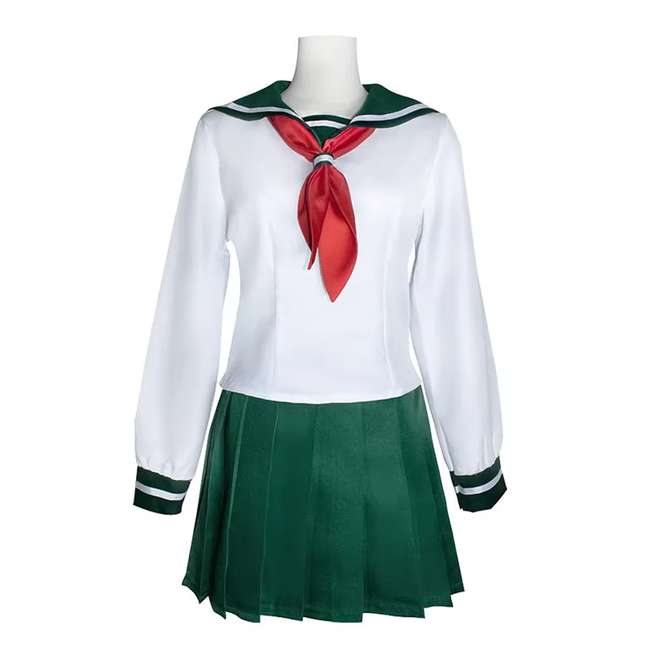 

Anime Cos Higurashi Kagome Cosplay Costume Party Suit Full Set Female JK Uniform Christmas Outfits