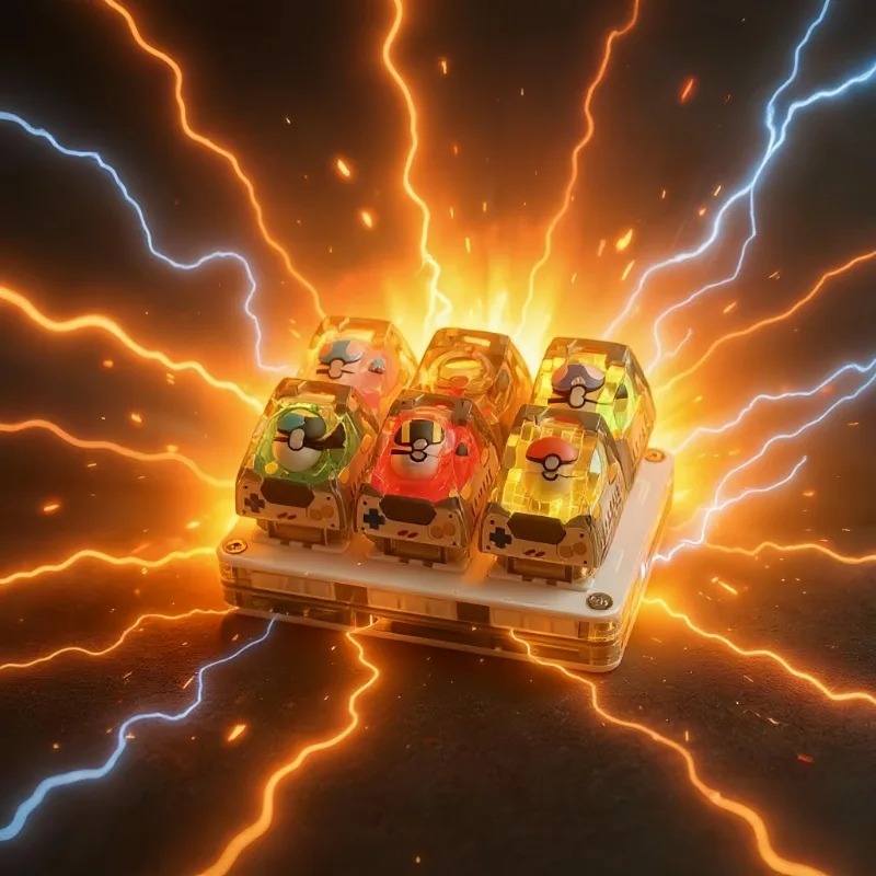 アニメフィギュアスクラフトハイエンドポケボール-3d-キーキャップポケモン樹脂キーキャップメカニカルクロス軸キーボードアクセサリーギフト