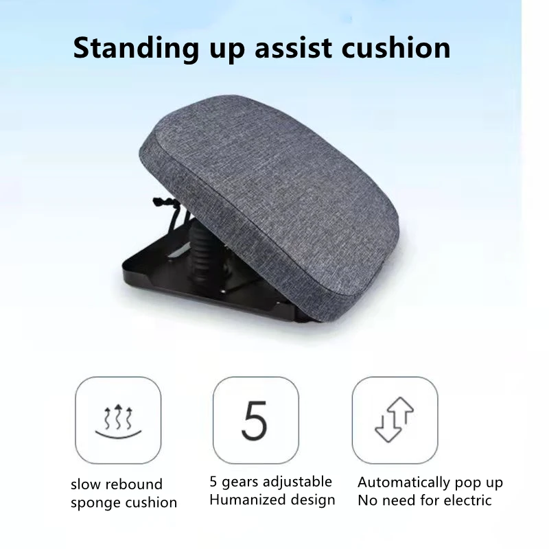 Elderly Stand Up Assist Cushion Help Get Up Device Household Get Up Auxiliary Cushion Angle Adjustable Elastic Cushion Care Tool