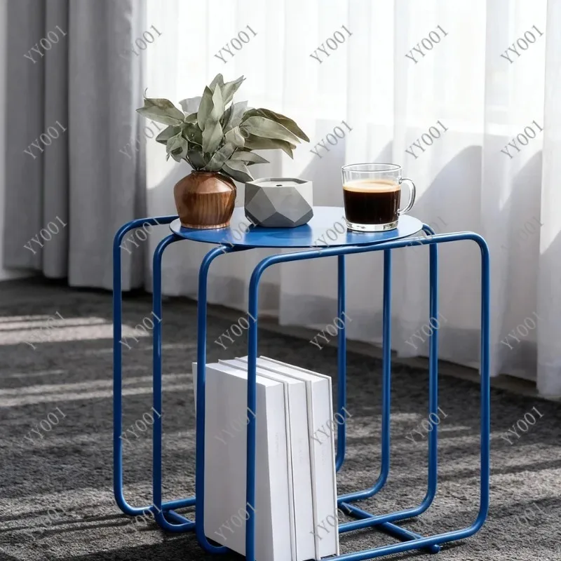 Dopamine Style Metal Corner Storage Cabinet Wrought Iron Bedroom Furniture for Apartment Living Room