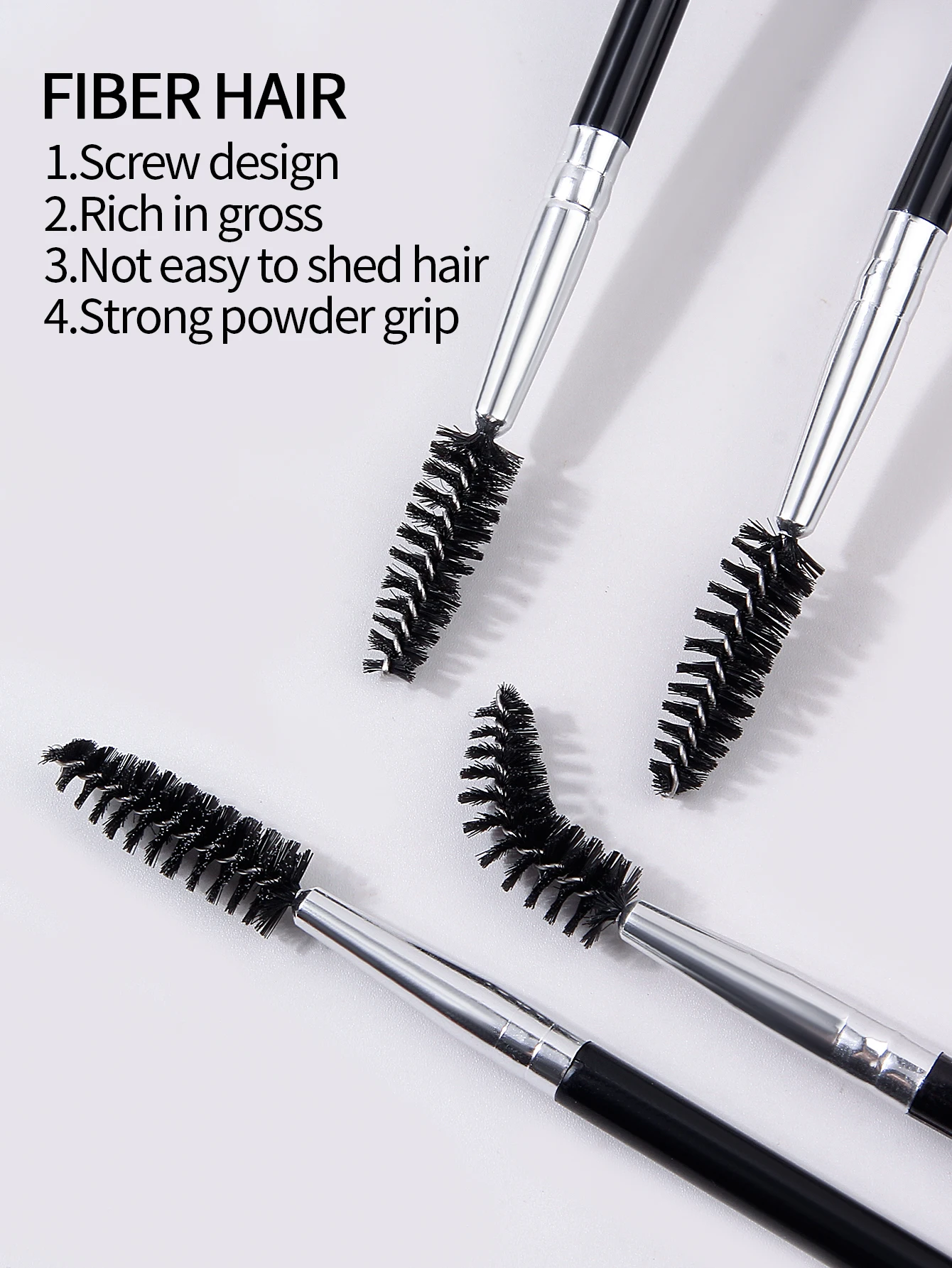 10 SZT. Szczoteczka do tuszu do rzęs w sztyfcie do makijażu oczu, odpowiednia do przedłużania brwi i rzęs, wielokrotnego użytku.