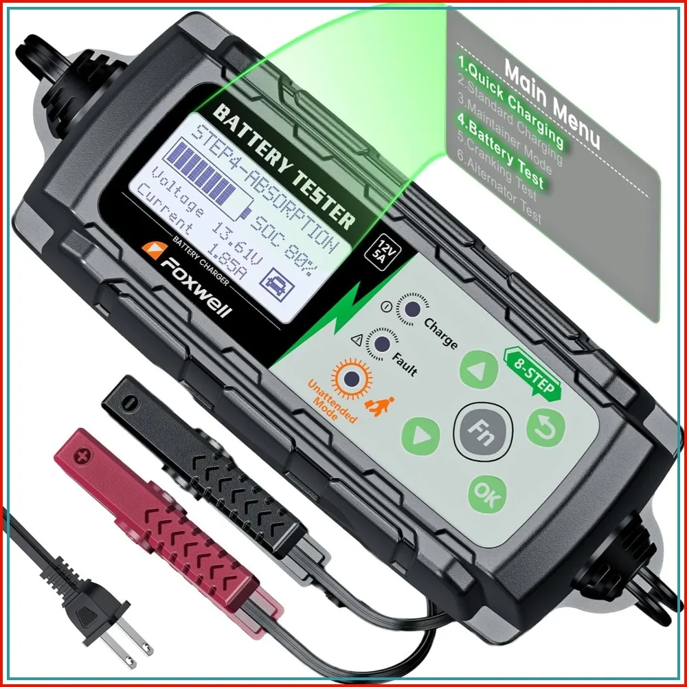 Health & Wellness U Of T - 12V Car Battery Charger & Tester,