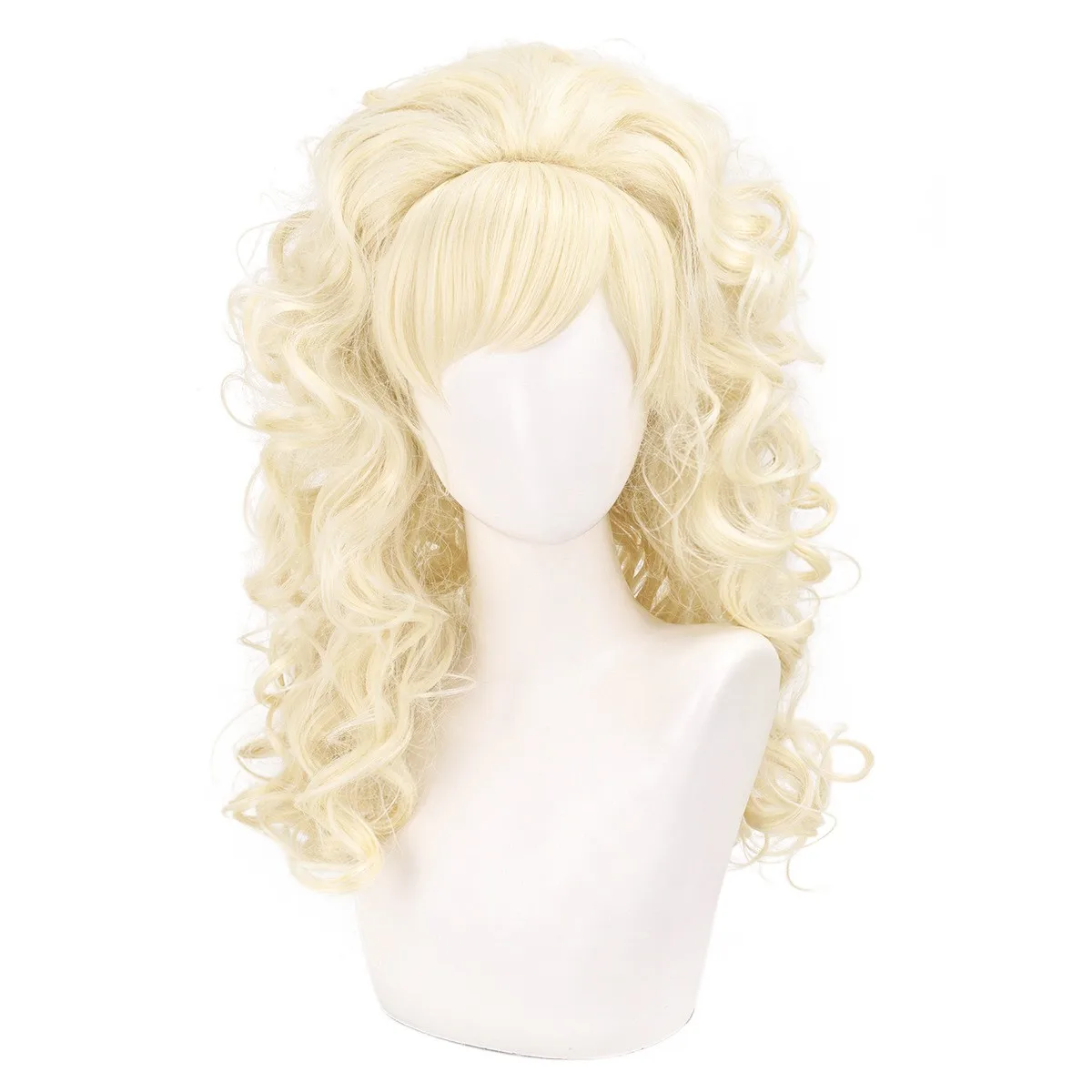 Synthetic Blonde Bouffant Wig 60s 70s Disco Carnival Party Props Halloween,Vintage Beehive Wigs for Drag Queens or Dolly Parton