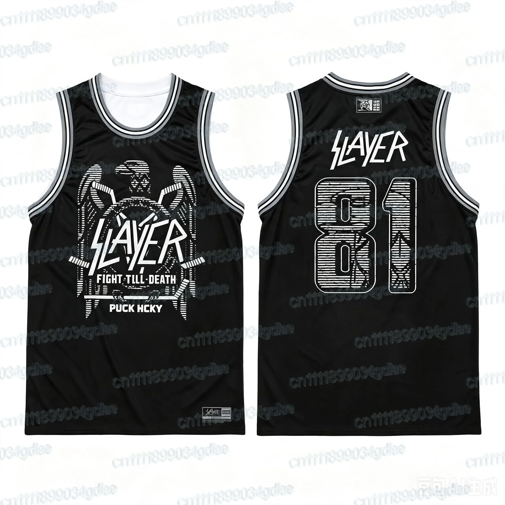 Summer New Metallica Ride The Lightning 84 Basketball Suit Sleeveless Vest Heavy Metal Rock Sports Quick Drying Vest Family Set