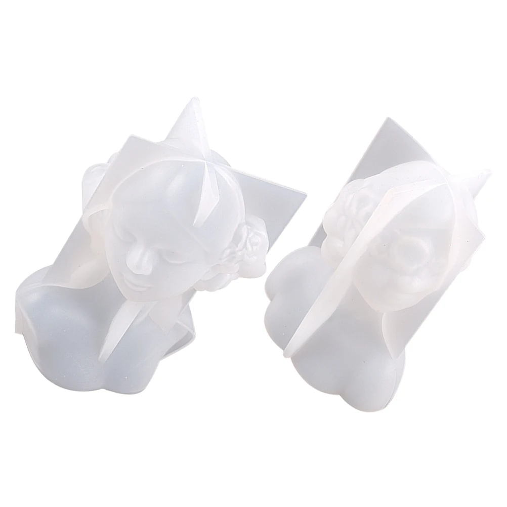 

2pcs Plaster Gypsum Decorative Silicone Making Diy Scented Wax Unique Shape Fondant Handicrafts Tool Lightweight Easy