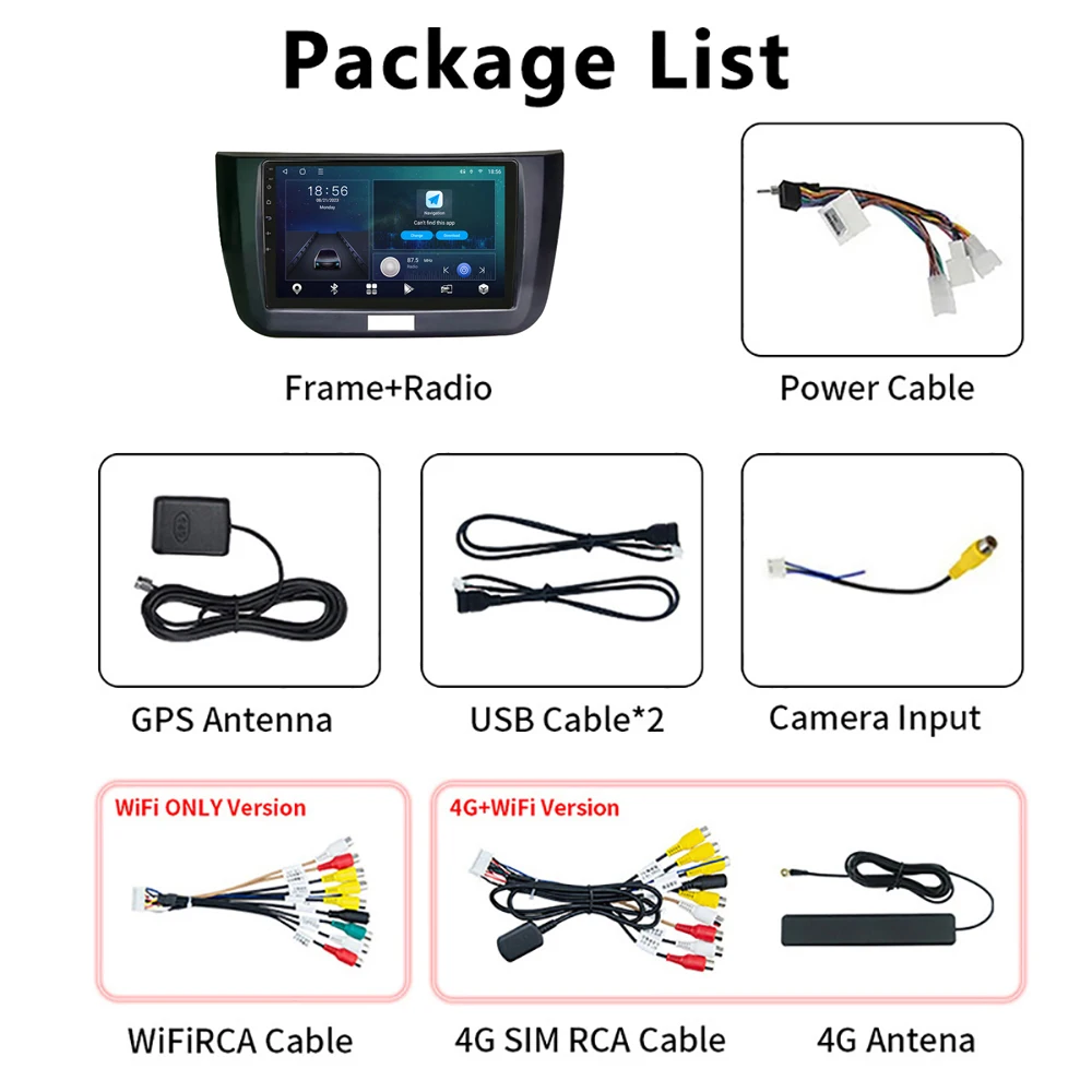Wireless CarPlay Android 13 Stereo Multimedia Player for Great Wall GWM C50 2014~2016 Car GPS Navi Radio WIFI 4G DSP GPS BT
