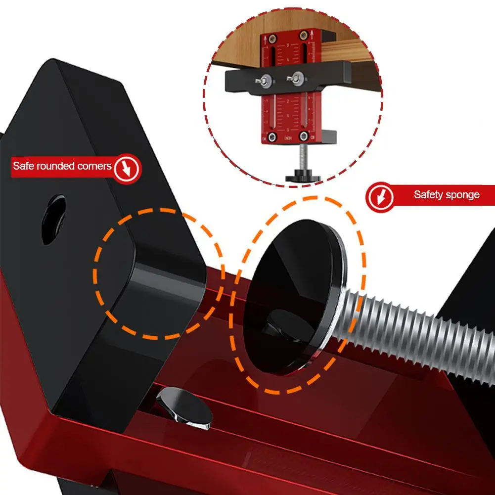 Cabinet Door Mounting Bracket With Support Arm Clip Frame Mounting Positioner Aluminum Alloy Precision Measurement Punching Tool