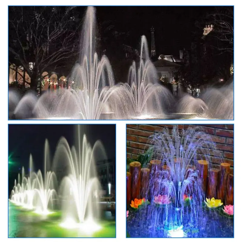 3D Dancing Waterfall Water Fountain Double DN25 Spray Nozzles For LED Swimming Pool Fountain