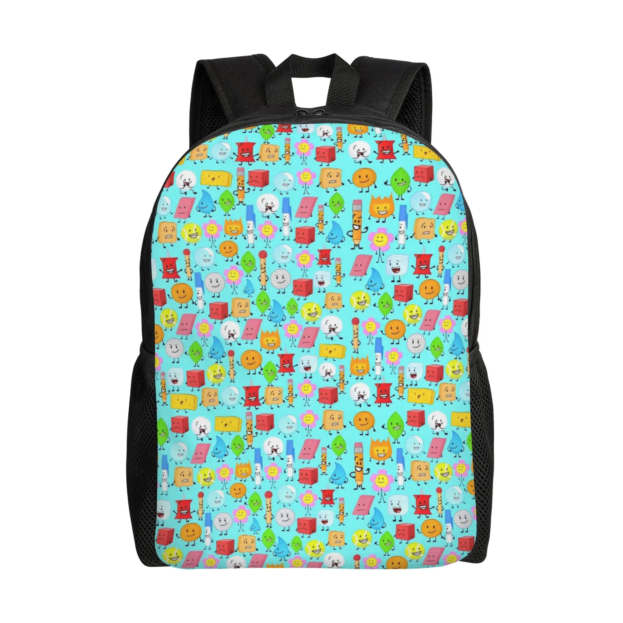 

Рюкзак BFDI Inanimate Insanity для мужчин и женщин, повседневный, студенческий, деловой, для ноутбука, холщовая сумка для активного отдыха, Battle for Dream Island