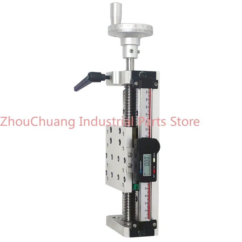 Hand crank miniature linear module T-type screw electronic digital display ruler high-precision cross guide slide module