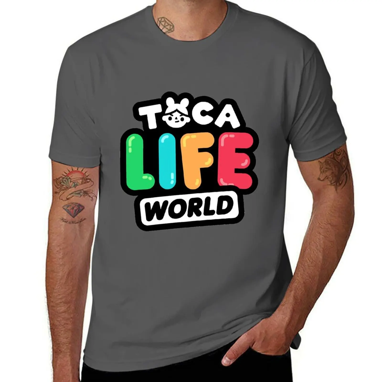 Toca Boca Toca Boca 2021 Toca Life World T-Shirt Minimalist Plain Crew Neck T-Shirt