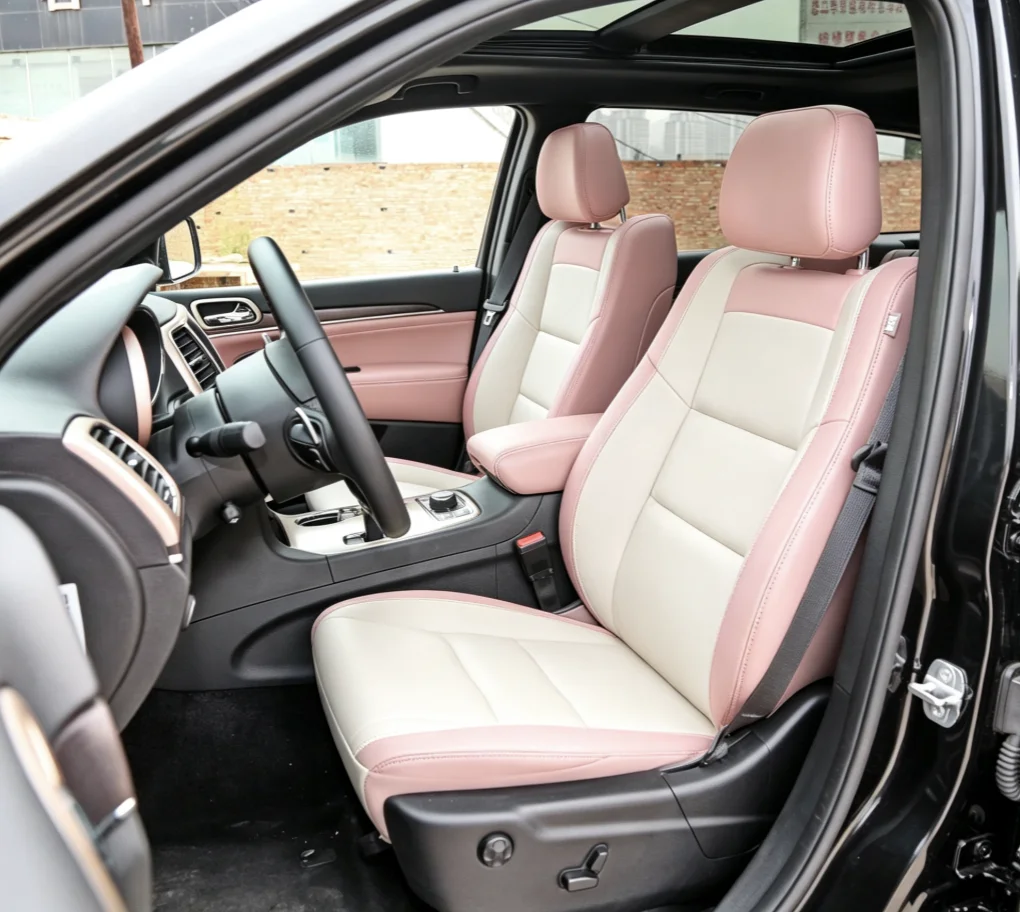 Für Jeep Grand Cherokee WK2 Maßgefertigte Autositzbezüge Luxuriöses Nappaleder 100% Passgenau Innenraumzubehör 360 ° Vollständige Abdeckung – Detail 8