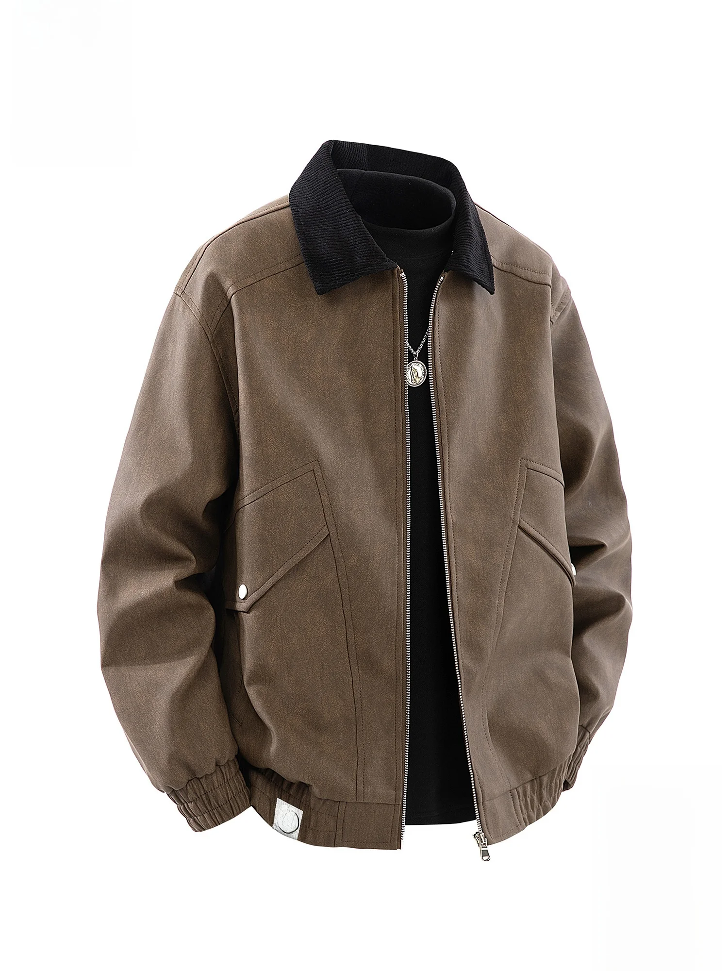 

Мужская зимняя куртка Paul Frank в стиле ретро, свободного кроя, с отложным воротником, цветными вставками и декоративной молнией, повседневная верхняя одежда