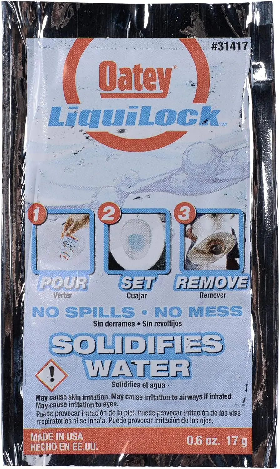 

Liquilock Gel for Toilet Removal - Prevents Water Spills, Easy Flushable Formula
