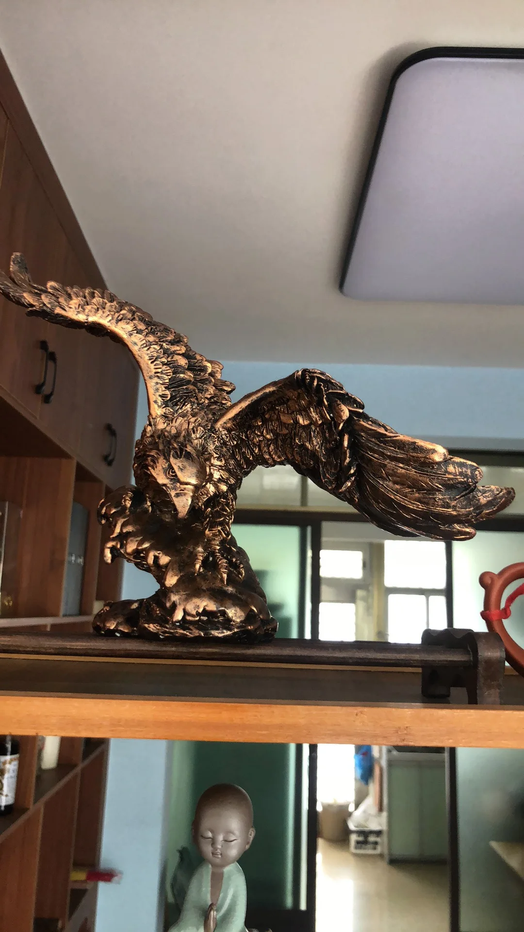 simulation bird spreading wings eagle resin model garden outdoor balcony home decoration gift Y006