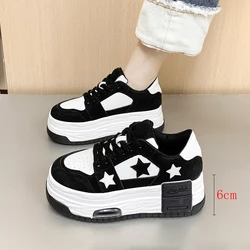 Autumn Women's Casual Platform Sneakers Stars Skateboard Trainers Running Sport Shoes Tennis Shoes Thick-Sole Walking Sneakers