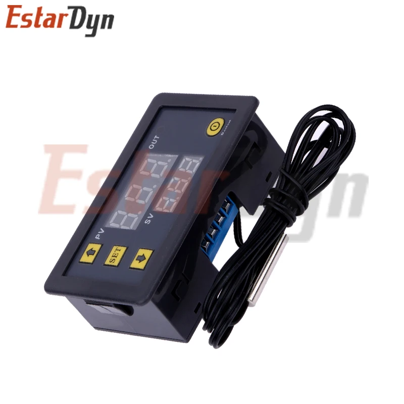 W3230 12V 24V AC110-220V Probe line 20A Digital Temperature Control LED Display Thermostat With Heat/Cooling Control Instrument