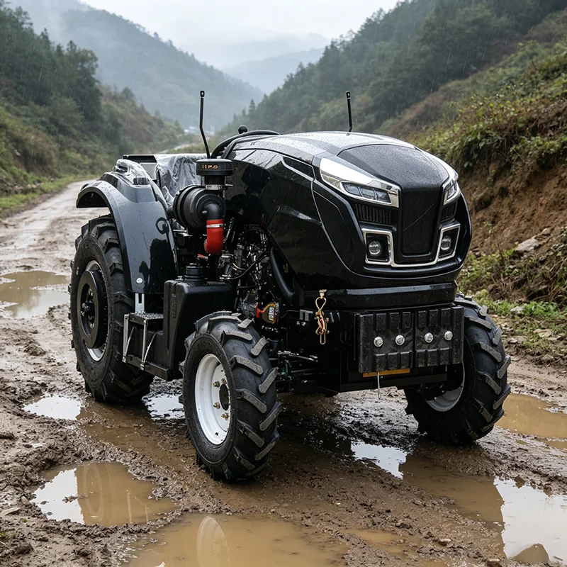 

Customized Wheeled Cultivator, 50 HP Tractor, High-Power Four-Wheel Integrated Rotary Plowing Machine