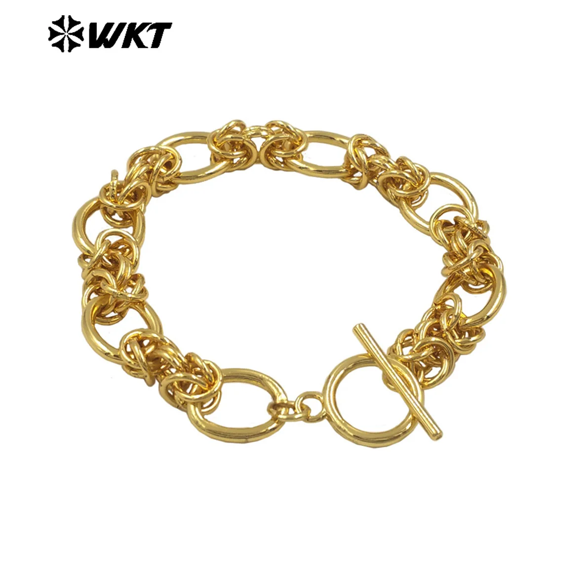 

WT-JF354 Wholesale Resist Tarnishable 18K Gold Plated Bracelet Women Fashion Styles Yellow Brass Metal Jewelry Special Design
