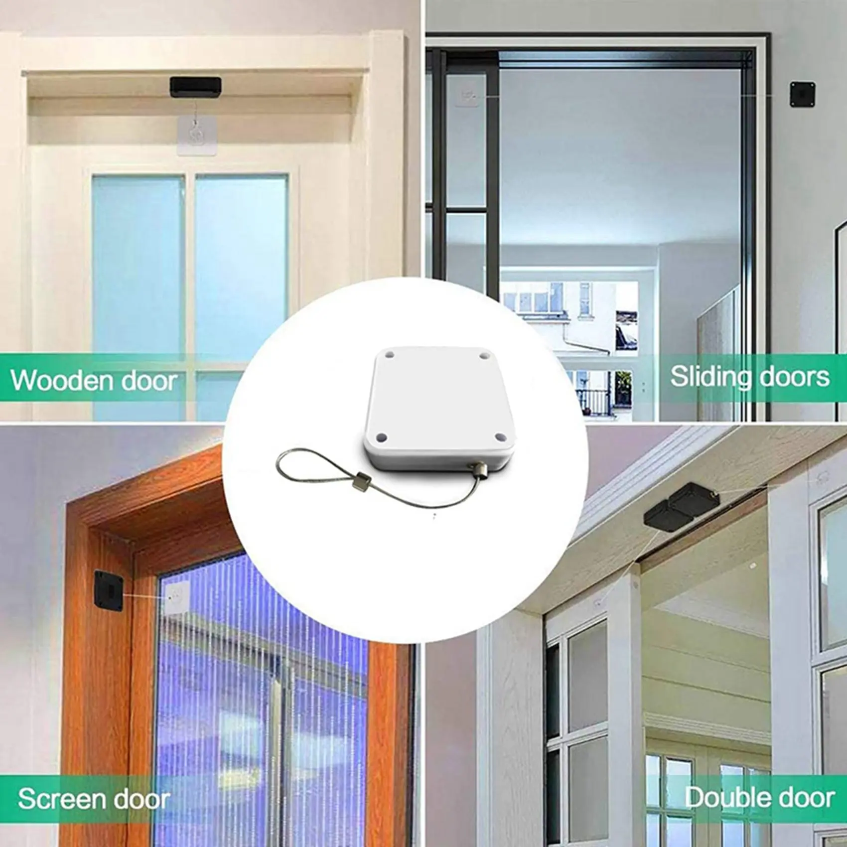 3X Punch-Free Automatic Sensor Door Closer Automatically Close For All Doors