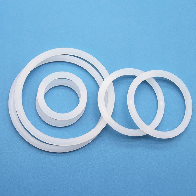 10/50pcs VMQ O Ring Gasket CS 4mm OD 12 ~ 150mm White Waterproof Washer Round O Shape Silicone Ring Food Grade