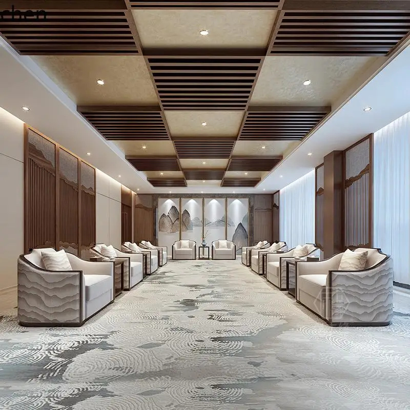 HXL combination meeting room high-end all solid wood VIP lobby business negotiation single seat