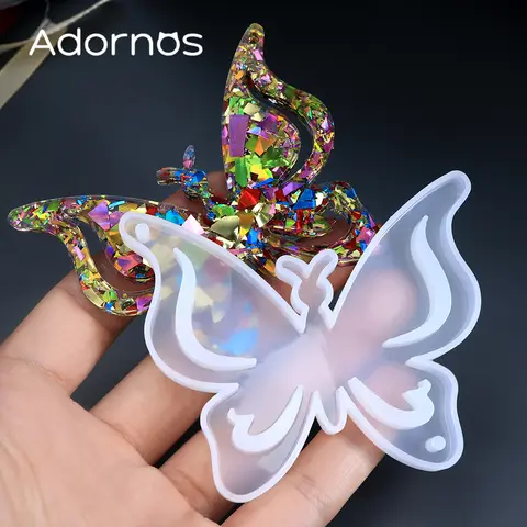 1 pçs borboleta resina moldes de silicone diy chaveiro pingente bonito borboletas moldes epóxi jóias fazendo decoração do dia dos namorados