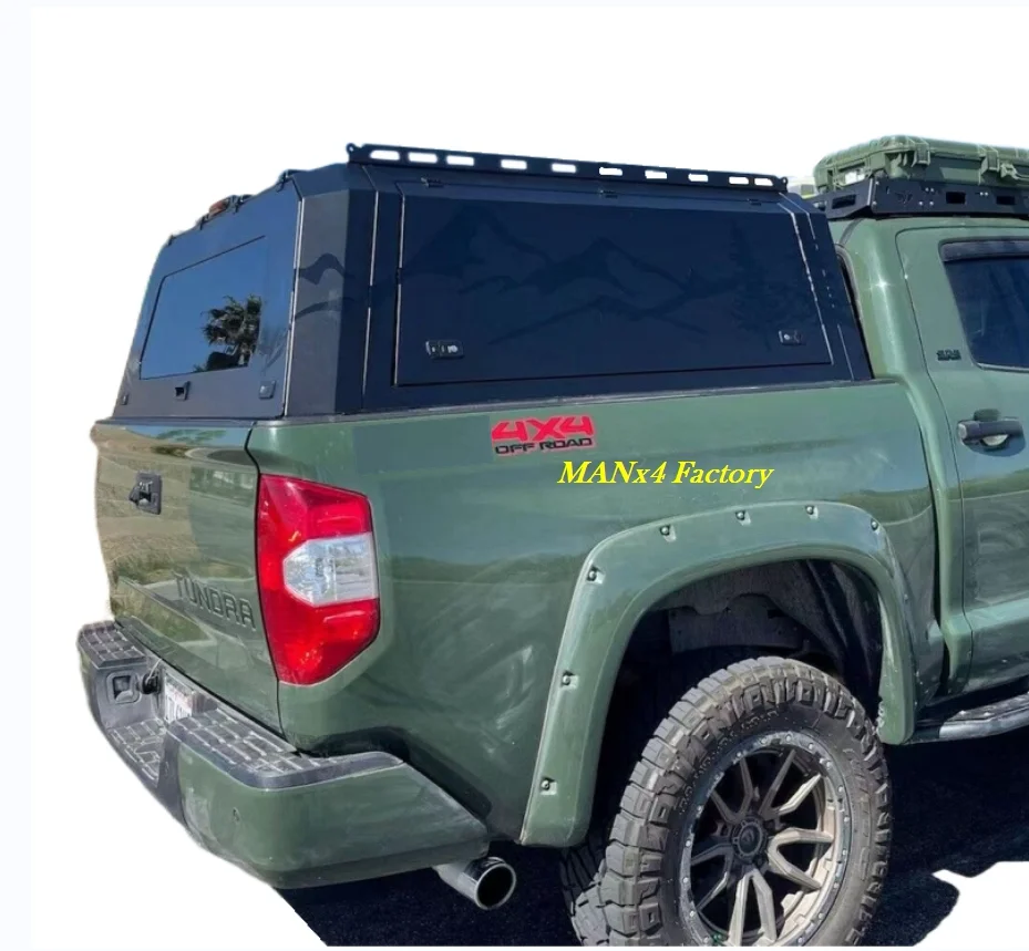 

Стальной наклонный навес для пикапа, крышка для грузовика, топпер, корпус кемпера для Toyota Tundra XK50 5,5/6,5 футов, кровать для пикапов