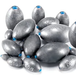 5g-200g Egg Sinkers Fishing Weight,Oval Shape Weights Sinkers,for Surf Fishing Rig Carolina Rigs Texas Rigs Long Casting Catfish