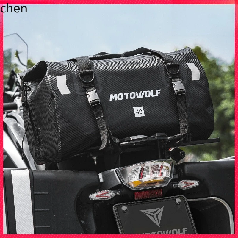 

HXL Motorcycle Riding Tail Bag Large Capacity Motorcycle Waterproof Bag Rear Seat Bag