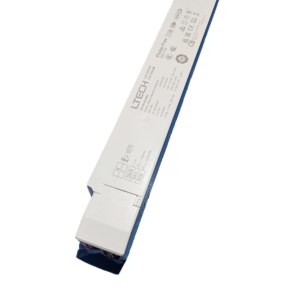 Imagem -02 - Linear Dali Escurecimento Transformação de Iluminação Led Driver Entrada Push Dim Ajustável Branco Rgbw 220240v 150w 24v Dali Dt8 Dim & ct Cct Cct Cct