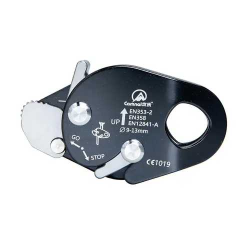 Imagen 2 del producto Dispositivo de polea descensor para arresto de escalada al aire libre, cuerda de agarre para trabajo aéreo de escalada en roca, Protector anticaída, pararrayos autoblocante