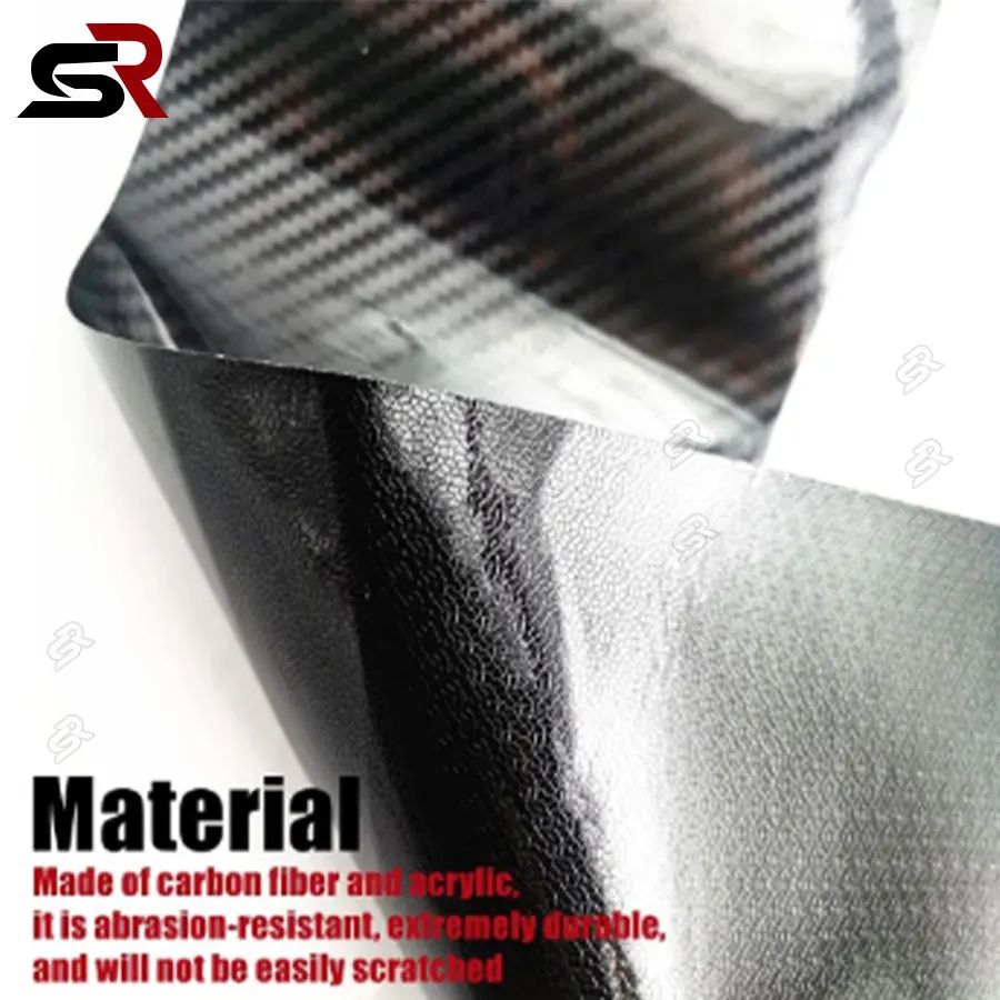 

For 1-10M 3D Carbon Fiber Sticker DIY Paste Protector Strip Auto Door Sill Side Mirror Anti Scratch Tape Black Waterproof Film